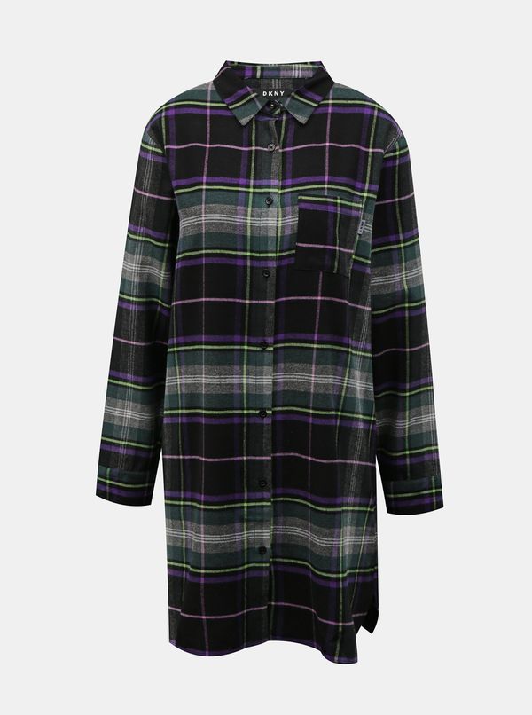 DKNY Black Plaid Nightgown DKNY