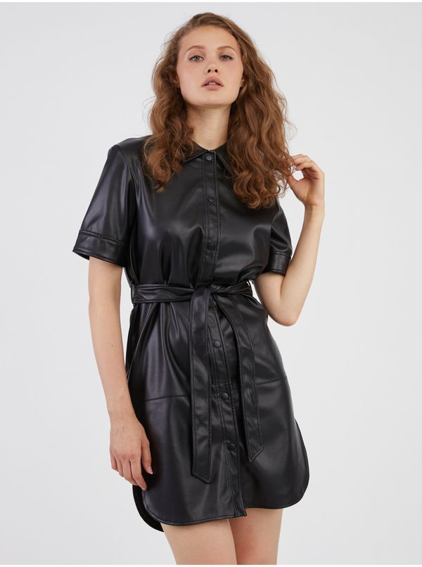 Noisy May Black Shirt Leatherette Dress Noisy May Andy - Ladies