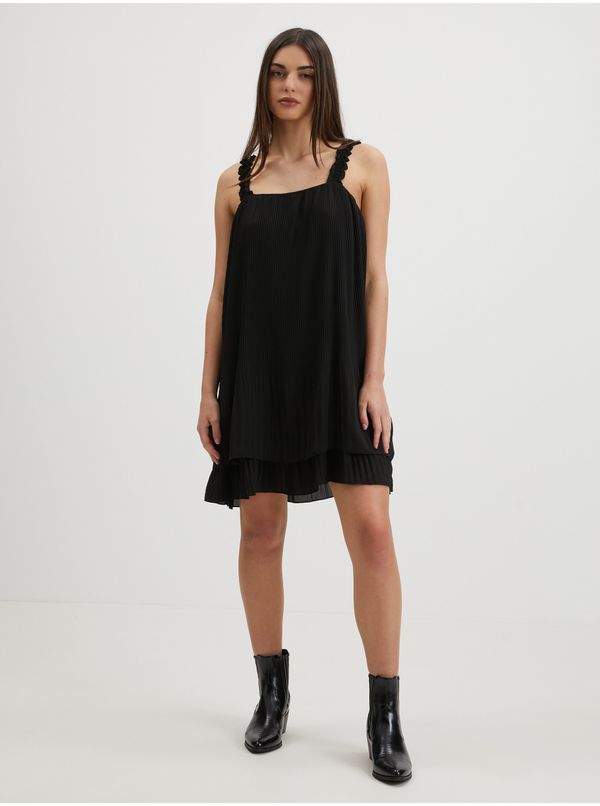 JDY Black Short Pleated Shoulder Dress JDY Lila - Women