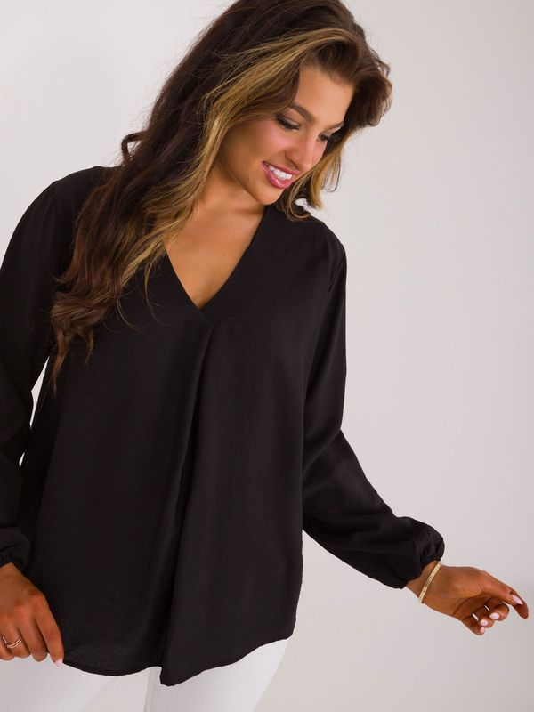 Fashionhunters Black smooth shirt blouse SUBLEVEL