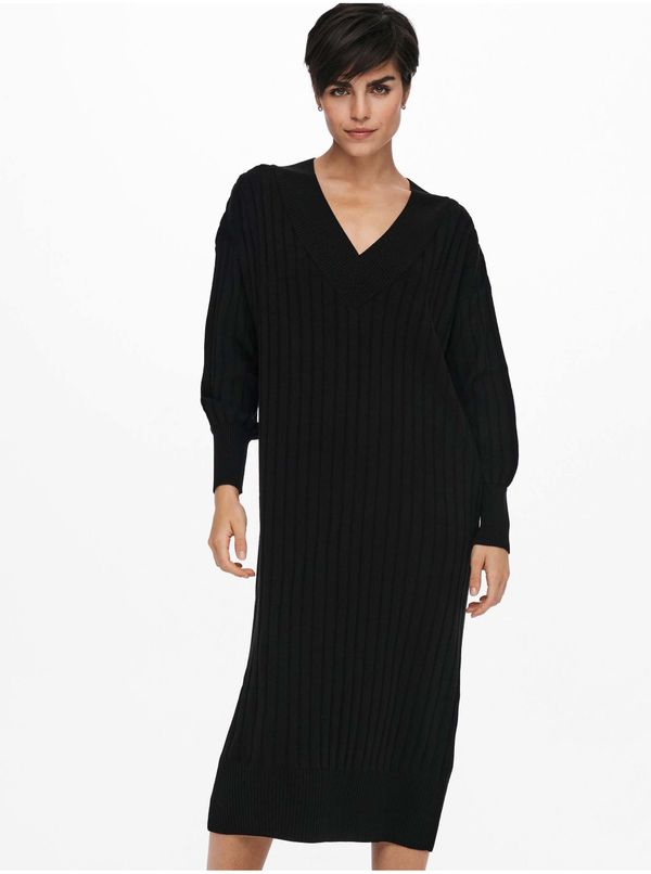 Only Black sweater midishdresses ONLY New Tessa - Women