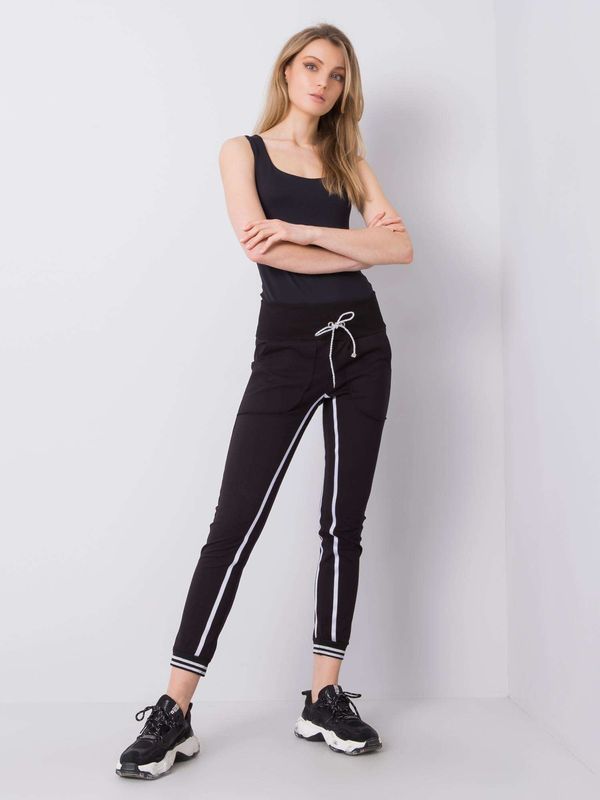 Fashionhunters Black Sweatpants Allie RUE PARIS