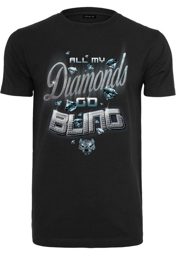 MT Men Black T-shirt Diamonds Go Bling