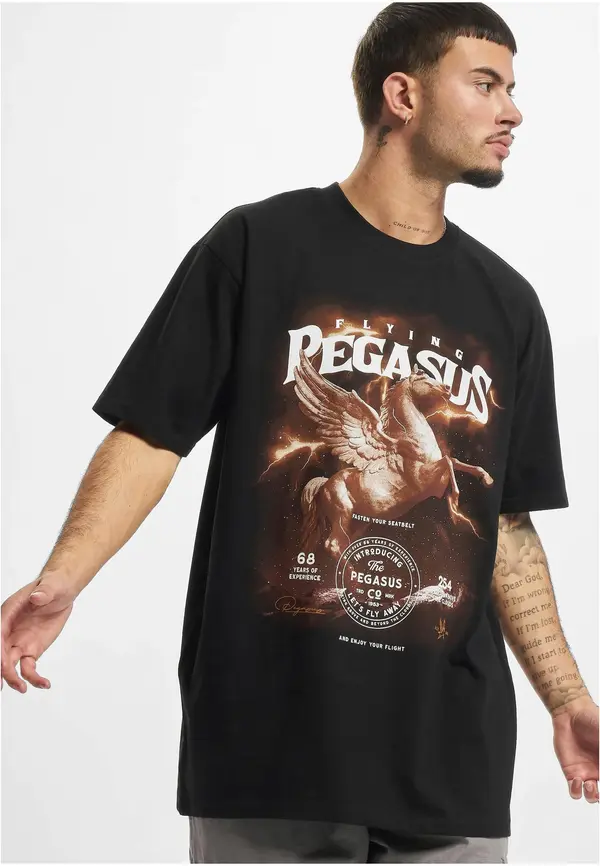 Mister Tee Black T-shirt Pegasus Oversize