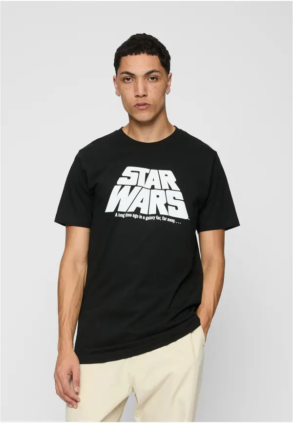 Merchcode Black T-shirt with original Star Wars logo