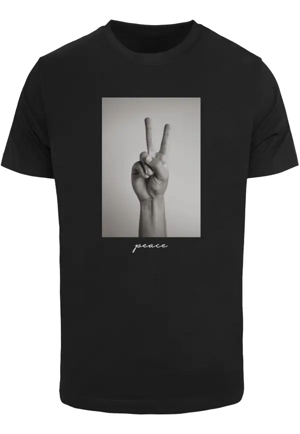 Mister Tee Black T-shirt with peace sign