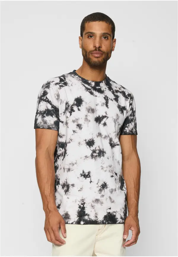 Urban Classics Black Tie Dye Tee White/Black