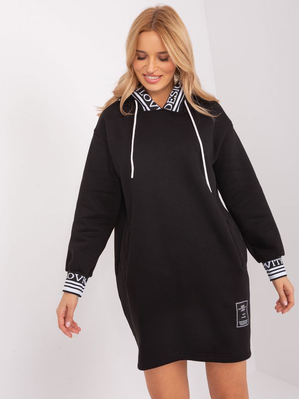 Fashionhunters Black tracksuit with pockets