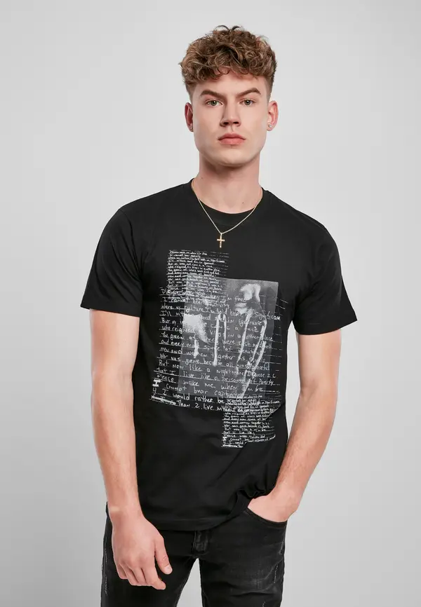 Merchcode Black Tupac Lyrics T-shirt