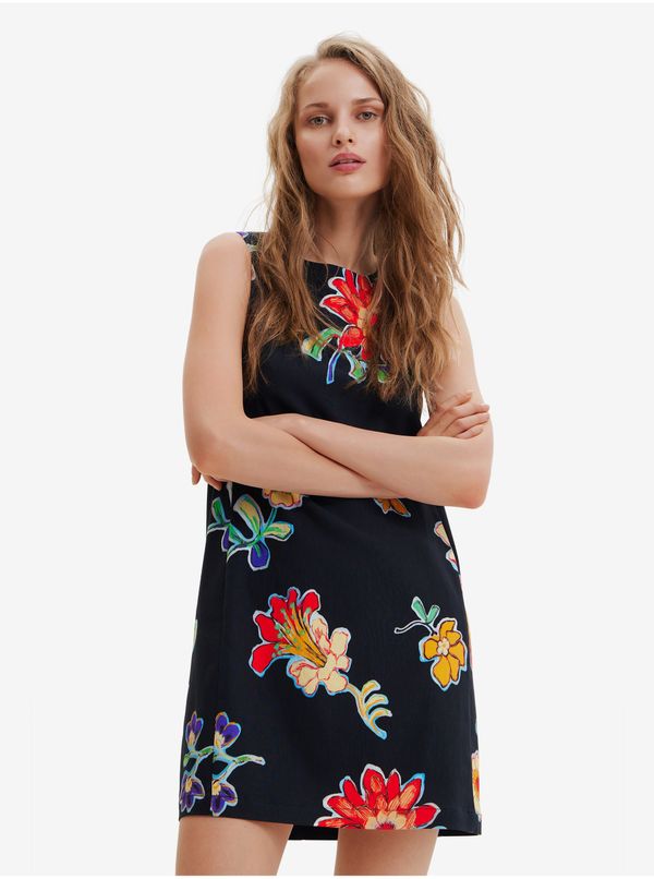 DESIGUAL Black Women Floral Dress Desigual Sundance - Women