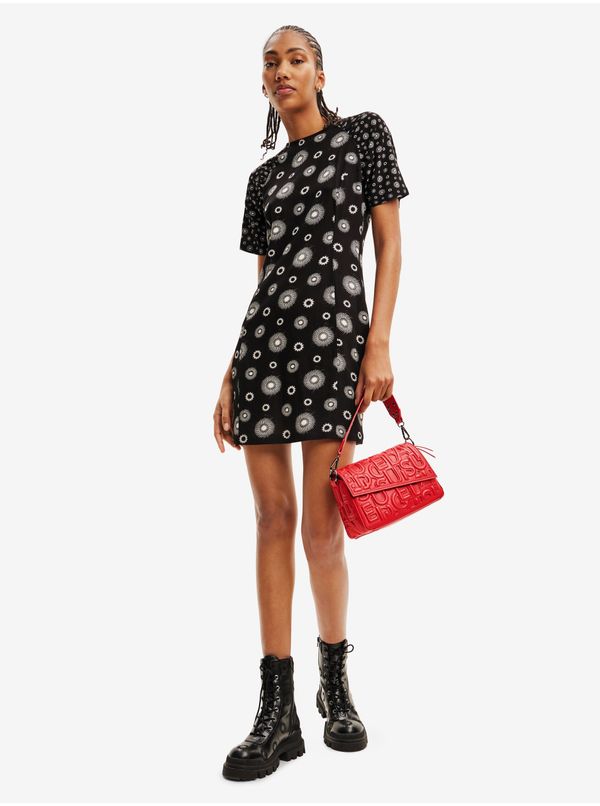 DESIGUAL Black Women Patterned Dress Desigual Nueva York - Women