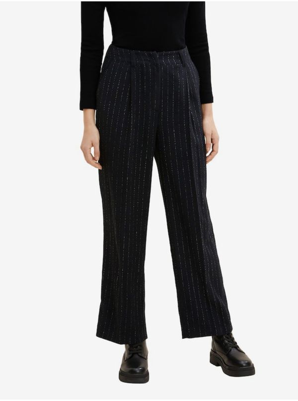 Tom Tailor Black Women Striped Wide Pants Tom Tailor - Women