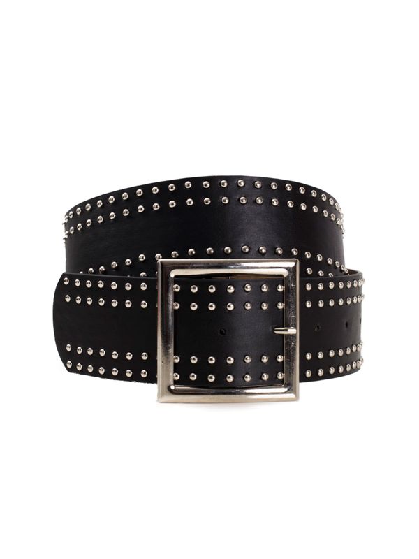 Fashionhunters Black women's belt with appliqué