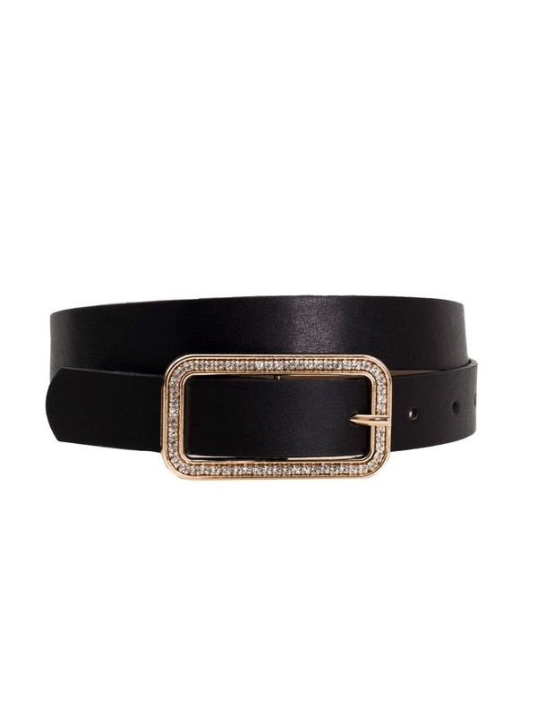 Fashionhunters Black women's belt with buckle OCH BELLA