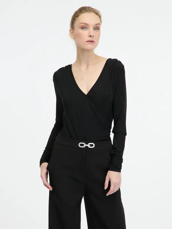Orsay Black Women's Bodysuit with Long Sleeves ORSAY - Women's