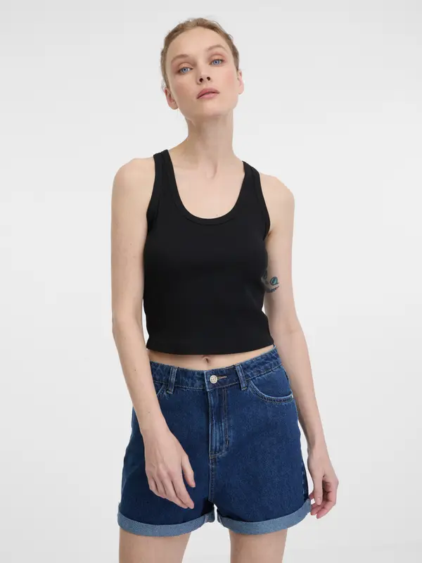 Orsay Black women's crop tank top ORSAY - Women's