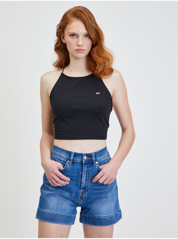 Tommy Hilfiger Black Womens Crop Top Tommy Jeans - Women