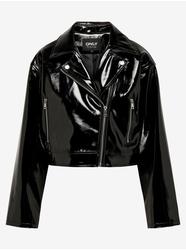 Only Black women's faux leather jacket ONLY Simone