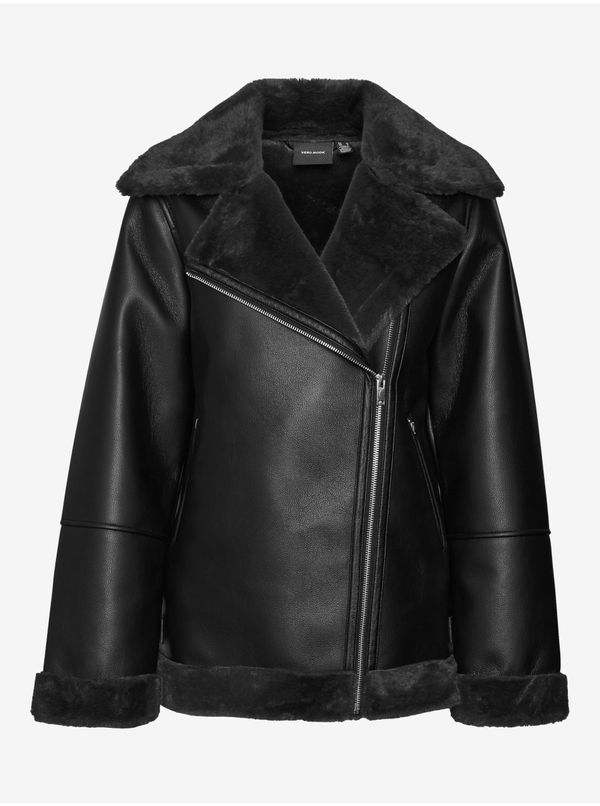 Vero Moda Black women's faux leather jacket VERO MODA Emmy - Women