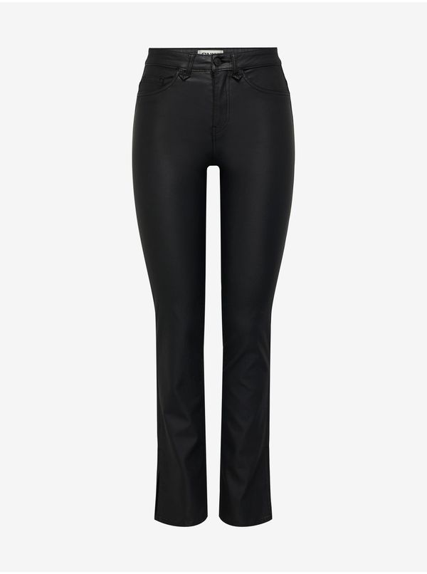 Only Black women's faux leather pants ONLY Fern - Women