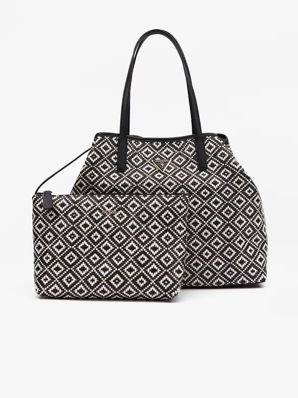GUESS JEANS Black women's handbag Guess Vikky II Large Tote
