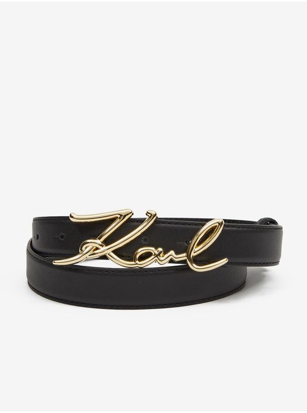 Karl Lagerfeld Black women's leather belt KARL LAGERFELD - Women