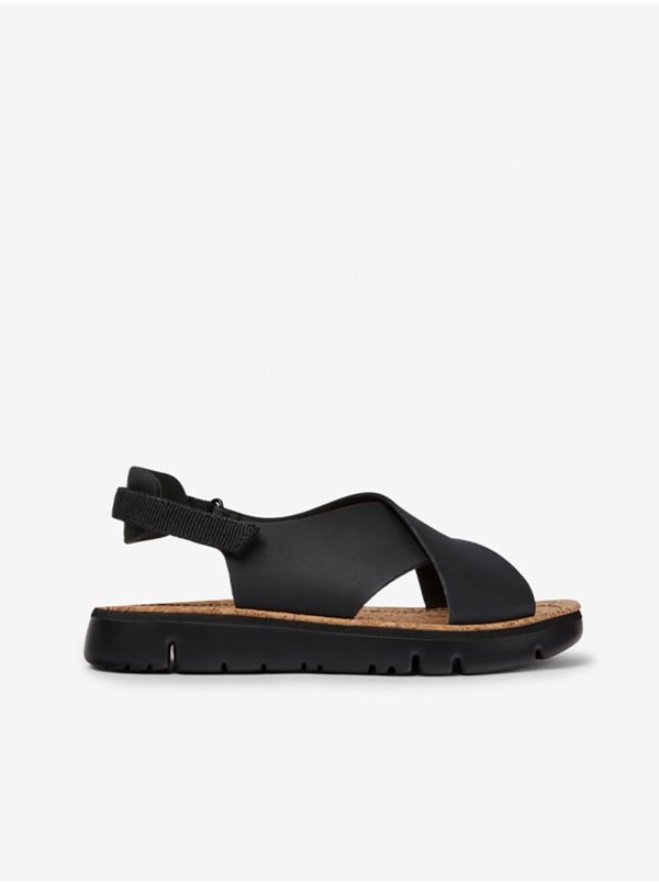 Camper Black Women's Leather Camper Sandals - Women