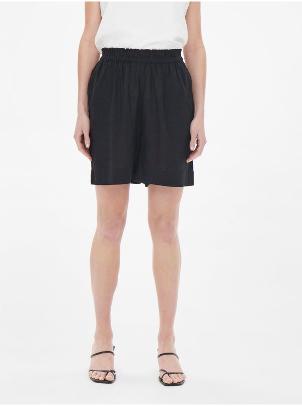 Only Black Womens Linen Shorts ONLY Tokyo - Women