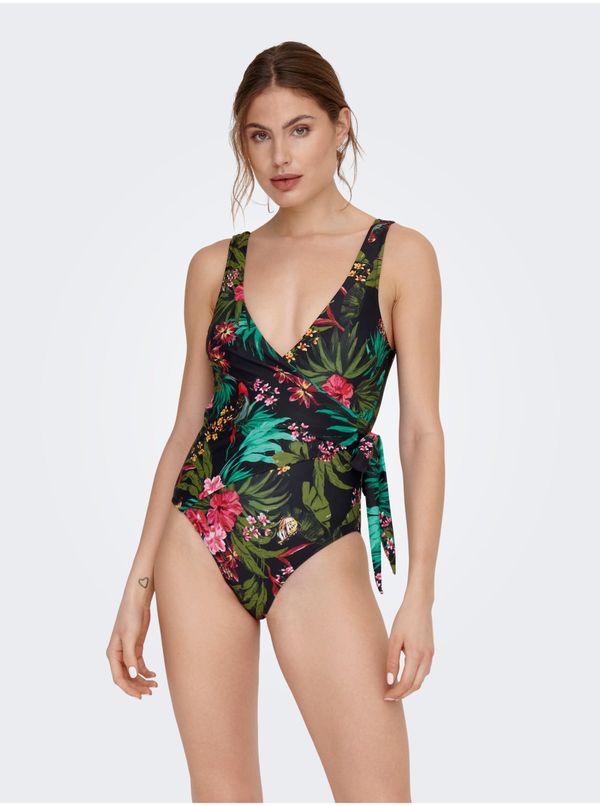 Only Black Women's One-Piece Swimwear with ONLY Julie Pattern - Women