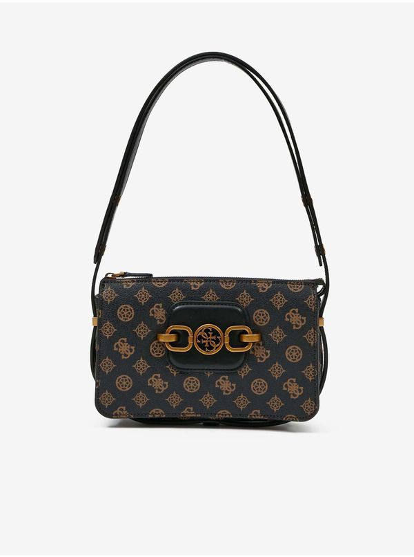 Guess Black Women's Patterned Small Handbag Guess Hensely Logo - Women