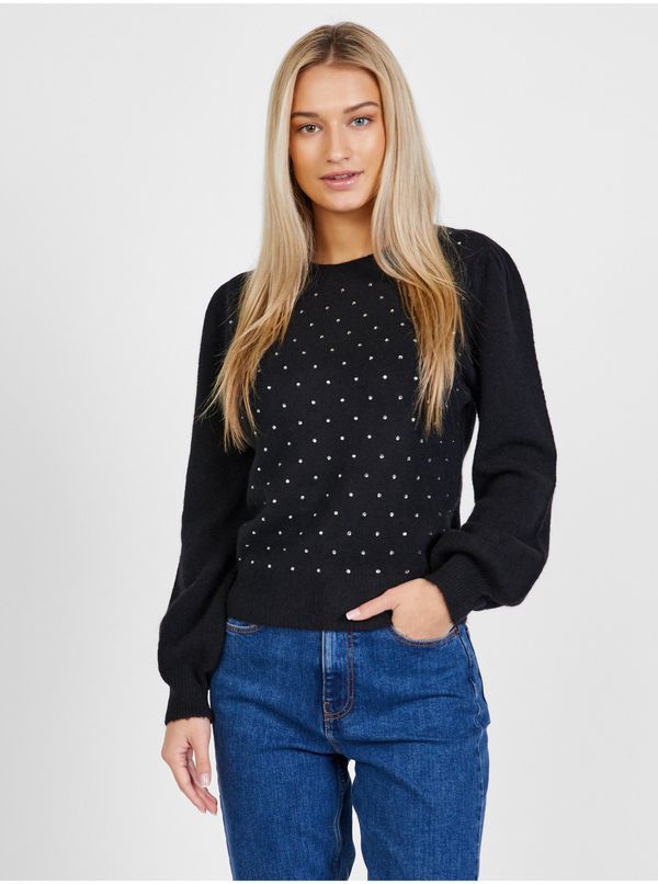 Liu Jo Black Women's Patterned Sweater with Balloon Sleeves Liu Jo - Women