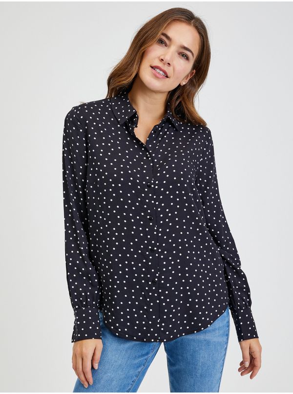 Orsay Black women's polka dot shirt ORSAY