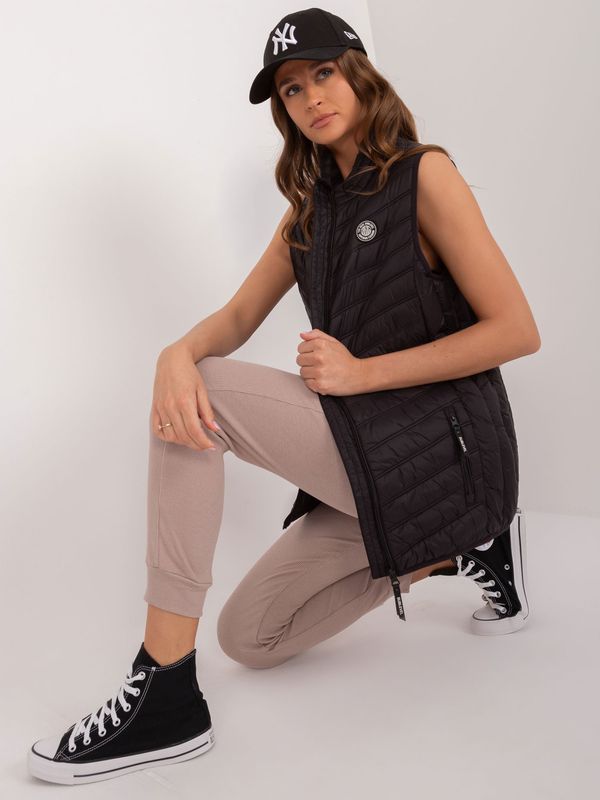 Fashionhunters Black women's quilted vest SUBLEVEL