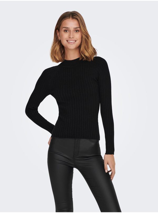 JDY Black Women's Ribbed Sweater JDY Magda - Ladies