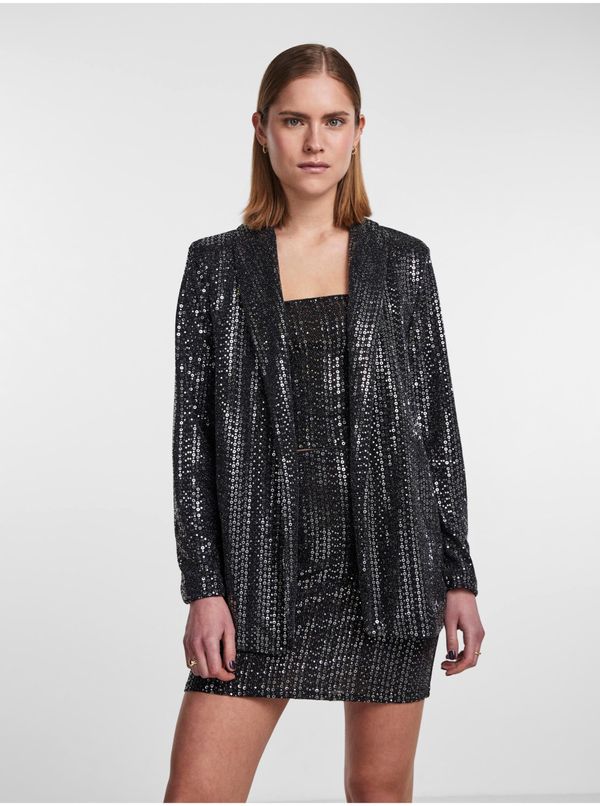 Pieces Black Women's Sequin Jacket Pieces Siddy - Women