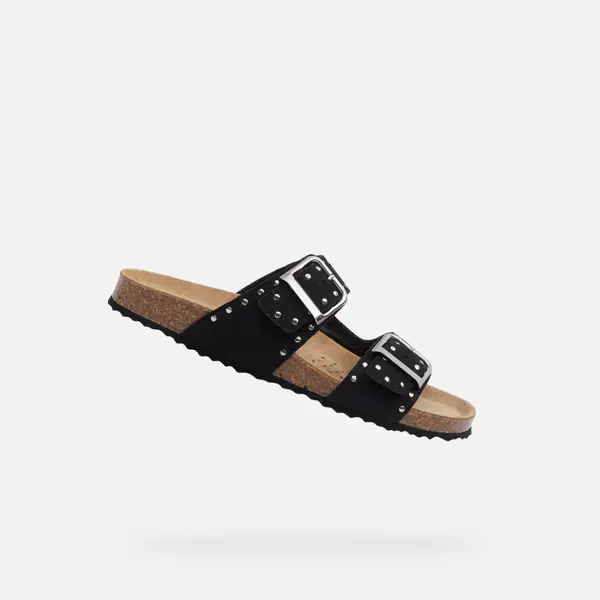 GEOX Black women's slippers Geox Brionia R - Women's