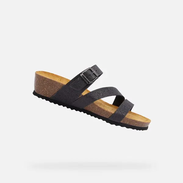 GEOX Black women's slippers Geox New Sthellae - Women's