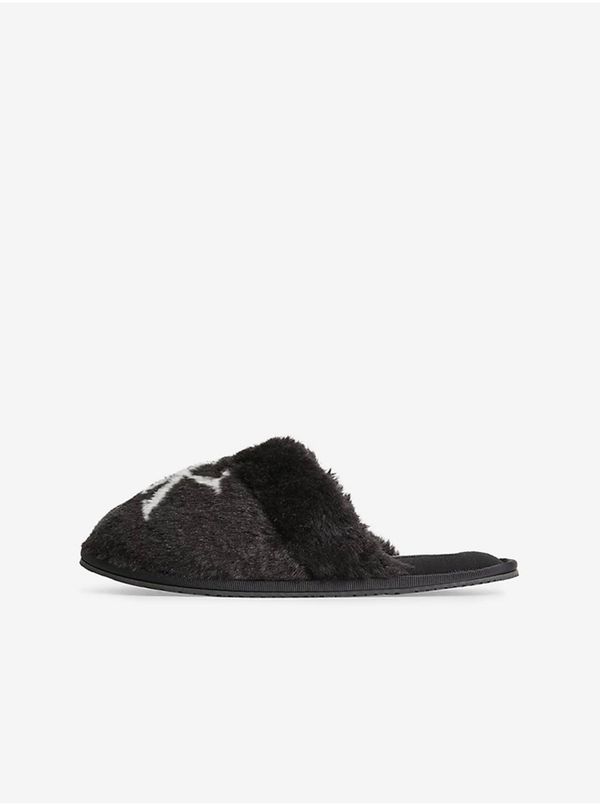 Calvin Klein Black women's slippers made of artificial fur Calvin Klein Jeans - Women's