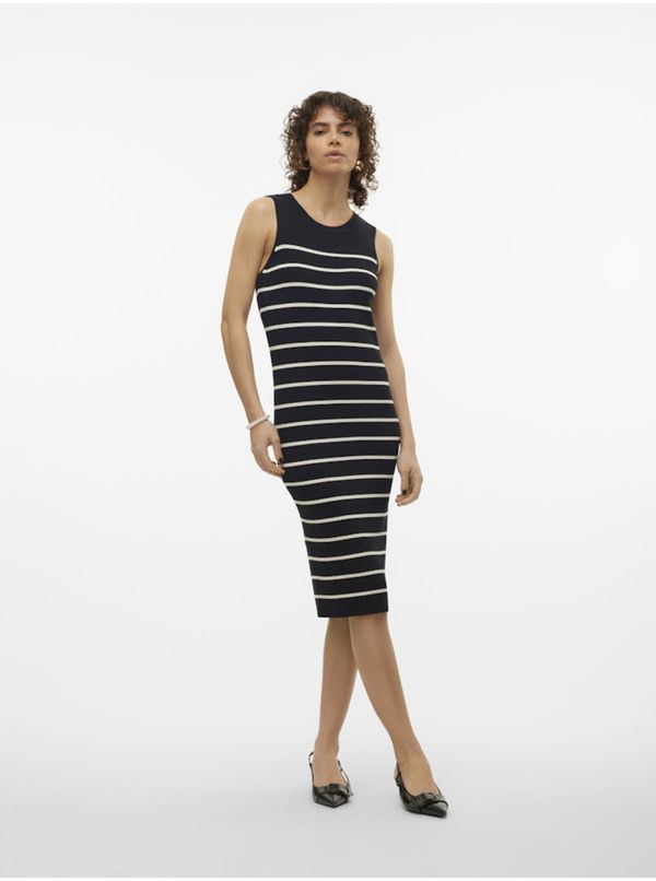 Vero Moda Black Women's Striped Dress Vero Moda Gizelle - Women