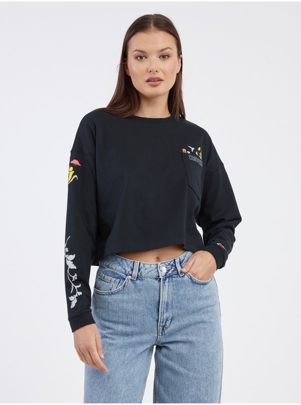 Converse Black Womens Sweatshirt Converse Floral - Women