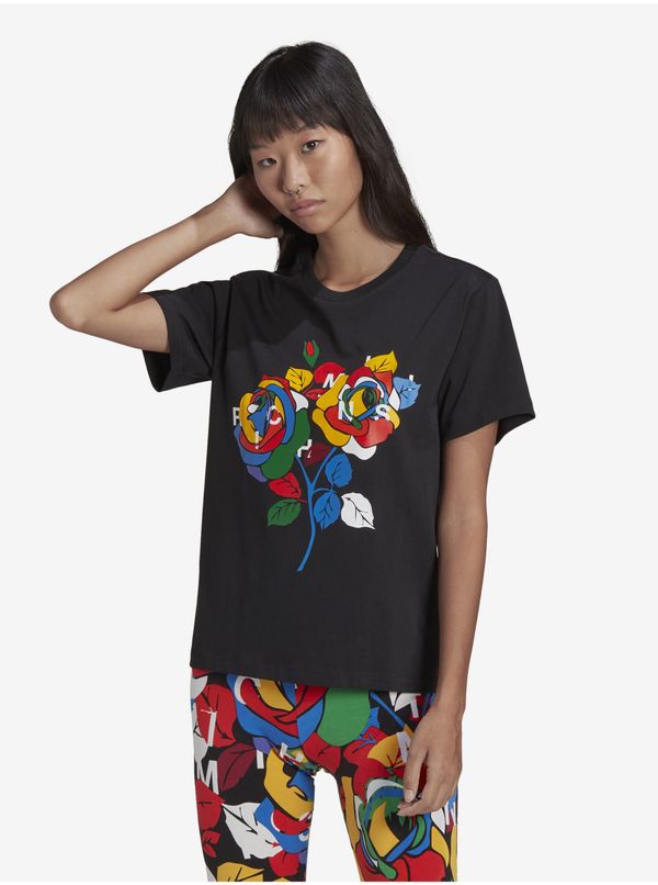 Adidas Black Women's T-Shirt with print adidas Originals - Women