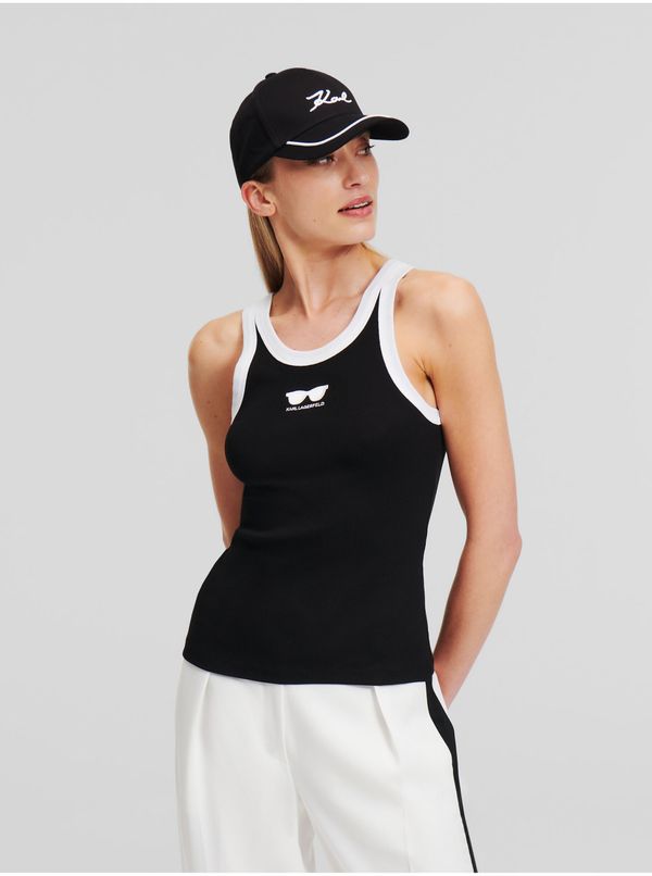 Karl Lagerfeld Black women's tank top KARL LAGERFELD Fashion - Women's