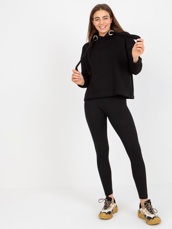 Fashionhunters Black Women's Tracksuit with Leggings