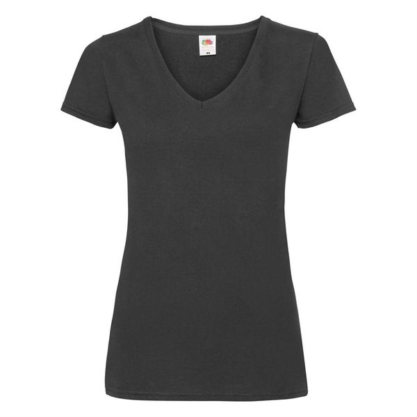 Fruit of the Loom Black women's v-neck Valueweight Fruit of the Loom