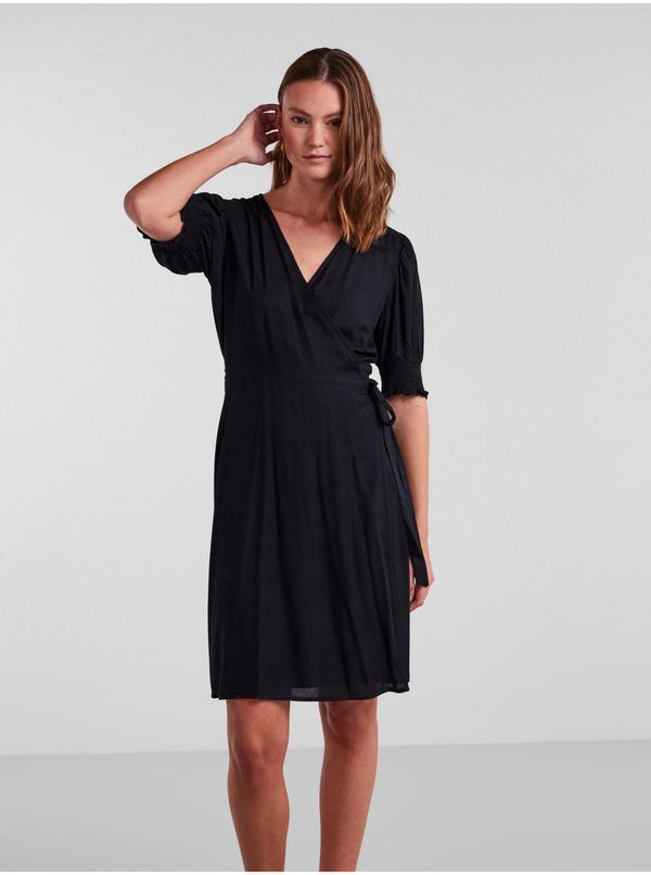 Pieces Black Women's Wrap Dress Pieces Tala - Women