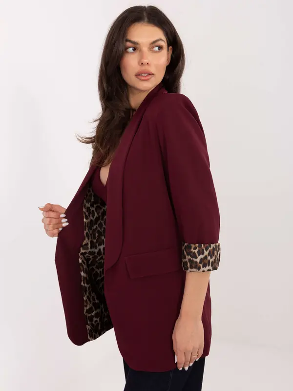 Italy Moda Blazer-DHJ-MA-18657-1.86-burgundy