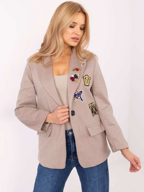 Italy Moda Blazer-DHJ-MA-A8770.47P-dark beige