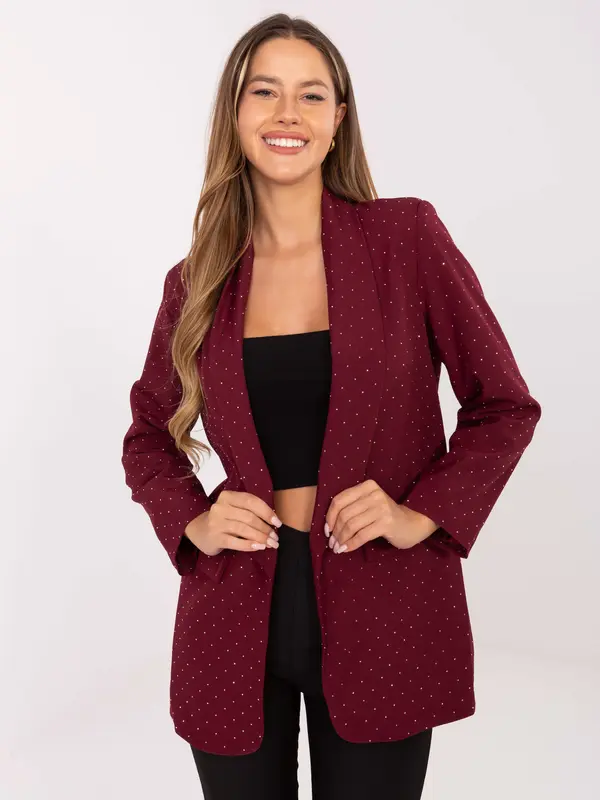 RUE PARIS Blazer-IT-MA-18657.88-burgundy