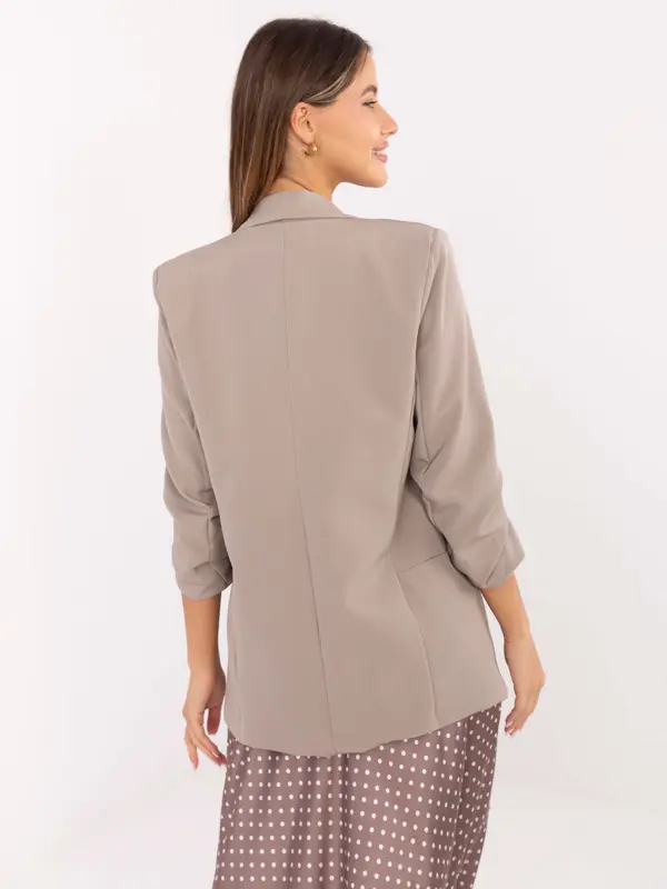 RUE PARIS Blazer-IT-MA-FL2766.07P-dark beige