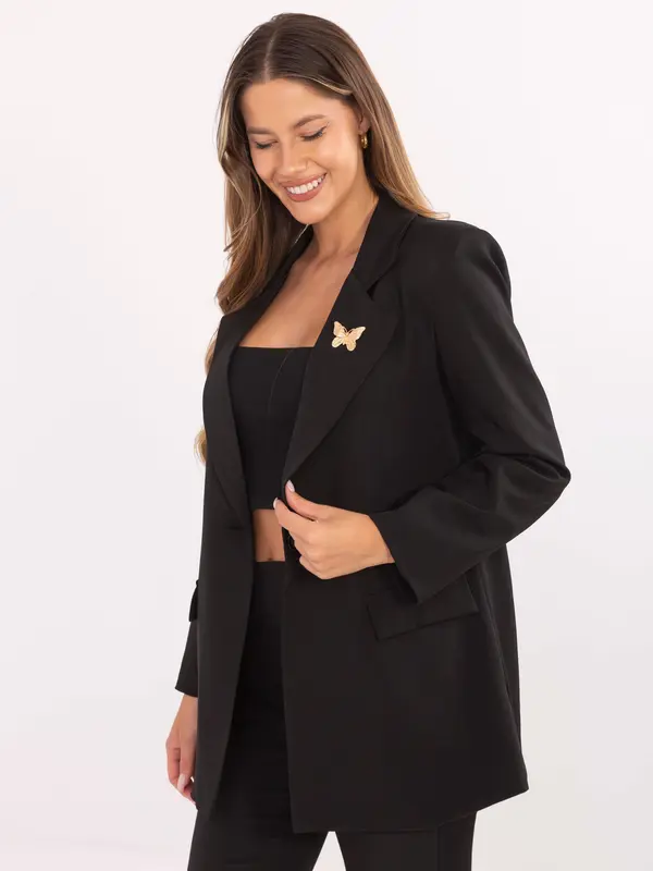 RUE PARIS Blazer-IT-MA-FL8315.85-black
